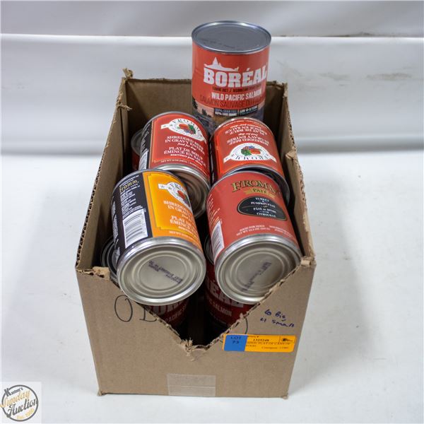 BAILIFF SEIZED: FLAT OF CANS OF WET DOG FOOD