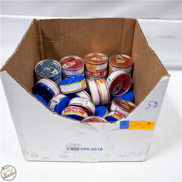 BAILIFF SEIZED: 50 CANS OF N&D WET CAT FOOD