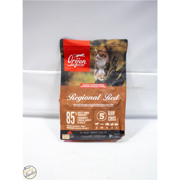 BAILIFF SEIZED: 4LB ORIJEN REGIONAL RED CAT FOOD