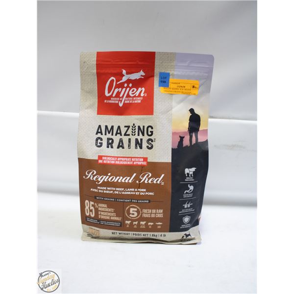 BAILIFF SEIZED: 4LB ORIJEN AMAZING GRAINS REGIONAL