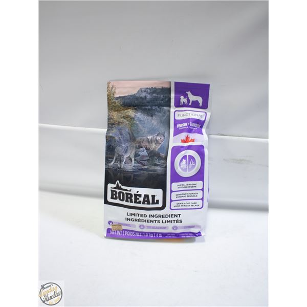 BAILIFF SEIZED: 4LB BOREAL LTD INGREDIENT DRY DOG