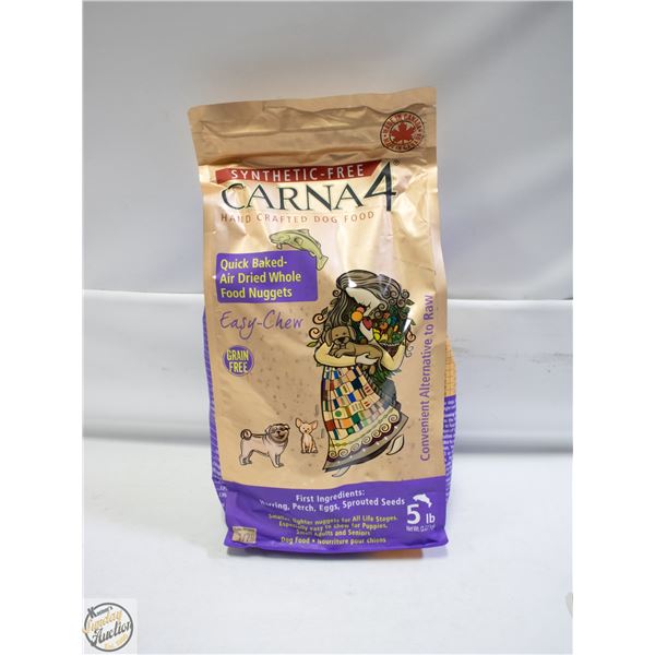BAILIFF SEIZED: 5LB CARNA4 EASY CHEW DOG FOOD