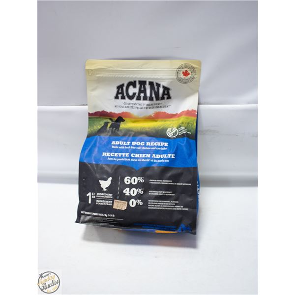 BAILIFF SEIZED: 4.4LB ACANA ADULT DOG RECIPE DRY