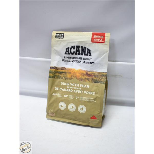BAILIFF SEIZED: 4.4LB ACANA DUCK W PEAR RECIPE DRY
