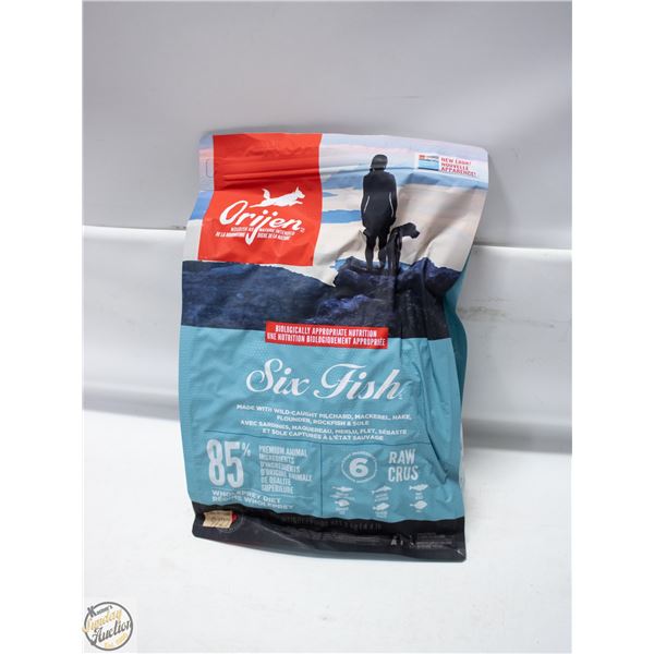 BAILIFF SEIZED: 4LB ORIJEN SIX FISH DRY DOG FOOD