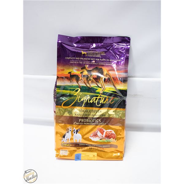 BAILIFF SEIZED: 4LB SIGNATURE KANGAROO DRY DOGFOOD