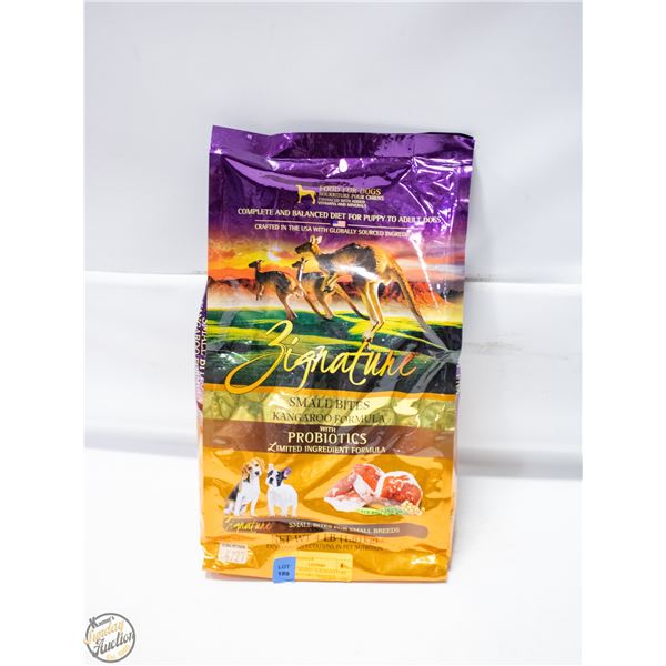 BAILIFF SEIZED: 4LB SIGNATURE KANGAROO DRY DOGFOOD
