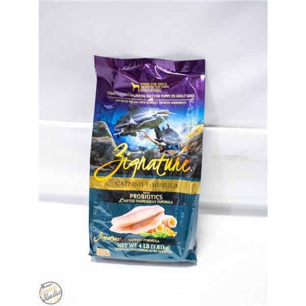 BAILIFF SEIZED: 4LB SIGNATURE CATFISH DRY DOG FOOD
