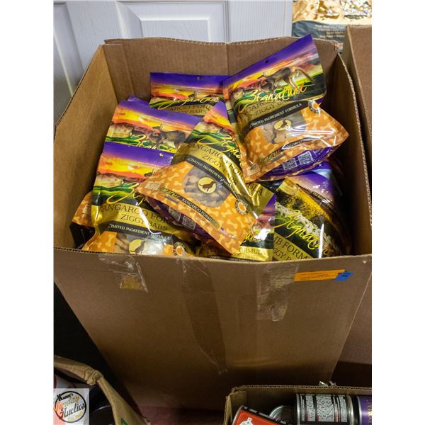 BAILIFF SEIZED: XL BOX OF DOG TREATS, CAT LITTER,