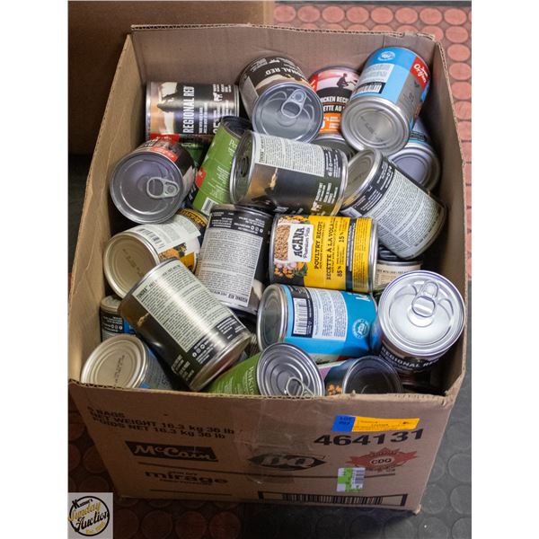 BAILIFF SEIZED: LARGE BOX OF ASSORTED BRAND CANNED