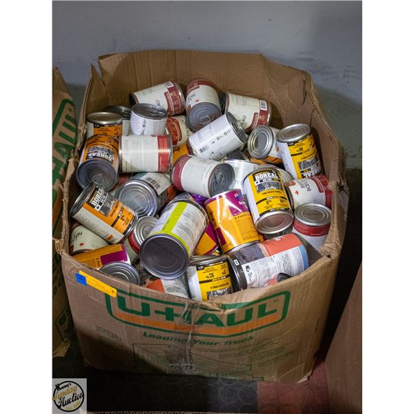 BAILIFF SEIZED: LARGE BOX OF ASSORTED BRAND CANNED