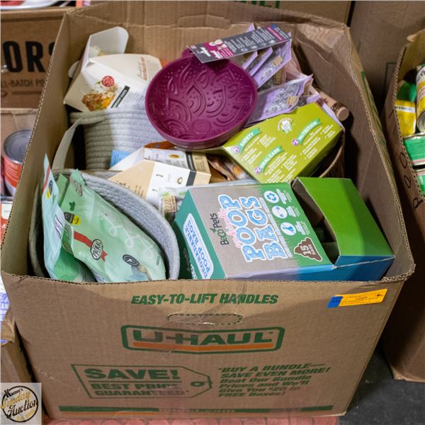 BAILIFF SEIZED: LARGE BOX OF ASSORTED PET PRODUCTS
