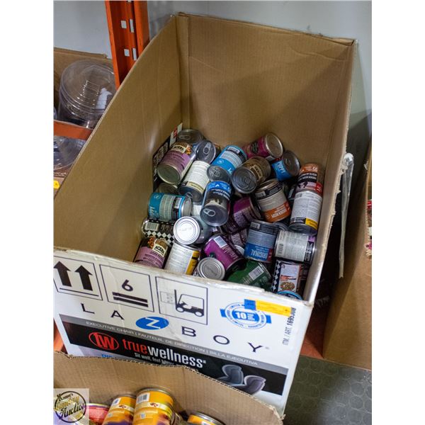 BAILIFF SEIZED: LARGE BOX OF ASSORTED BRAND CANNED