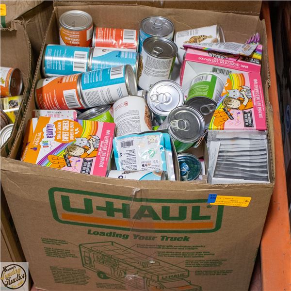 BAILIFF SEIZED: LARGE BOX OF ASSORTED BRAND CANNED