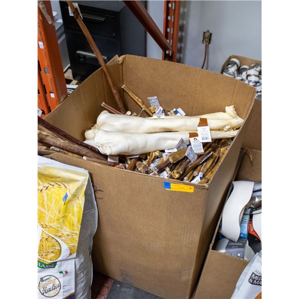 BAILIFF SEIZED: LARGE BOX OF DOG CHEWS INCLUDES