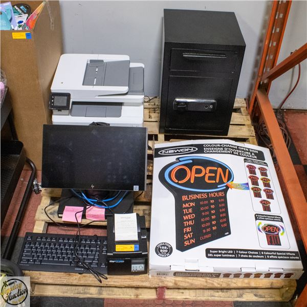 BAILIFF SEIZED: PALLET WITH HP ALL IN 1, KEYED