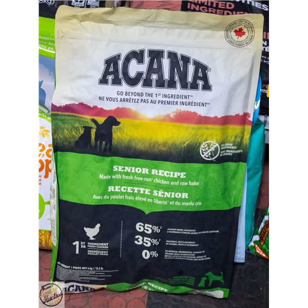 BAILIFF SEIZED: 13.2LB ACANA SENIOR RECIPE DRY DOG