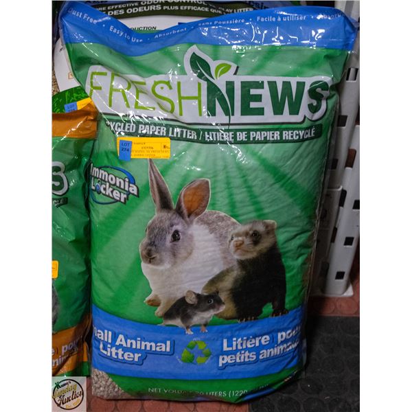 BAILIFF SEIZED: 20L FRESH NEWS SMALL ANIMAL LITTER