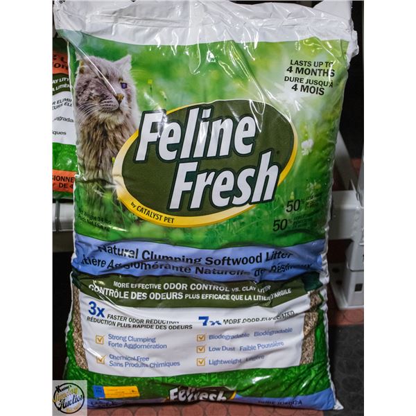BAILIFF SEIZED: 40LB FELINE FRESH NATURAL CLUMPING