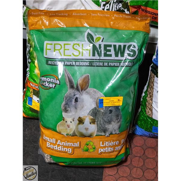 BAILIFF SEIZED: 10L FRESH NEWS SM ANIMAL BEDDING