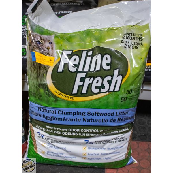 BAILIFF SEIZED: 17LB FELINE FRESH NATURAL CLUMPING