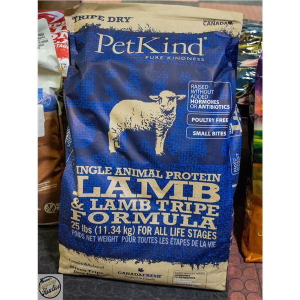 BAILIFF SEIZED: 25LB PETKIND SINGLE ANIMAL PROTEIN