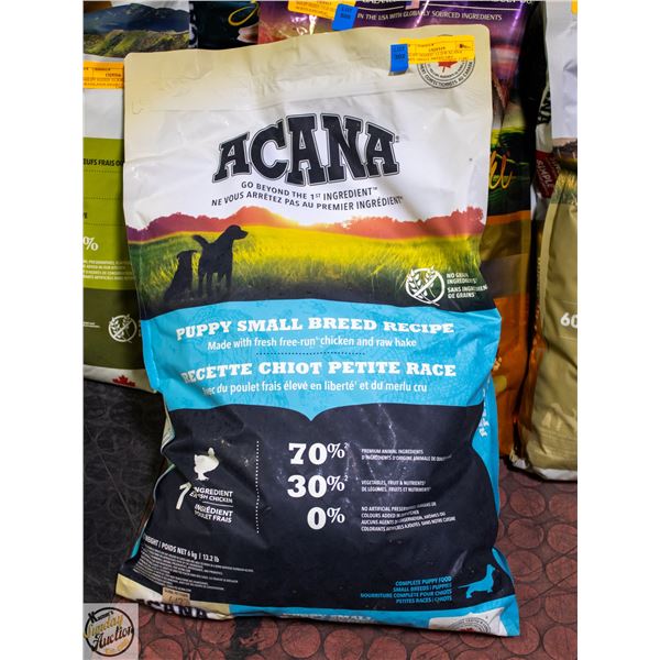 BAILIFF SEIZED: 13.2LB ACANA PUPPY SMALL BREED DRY