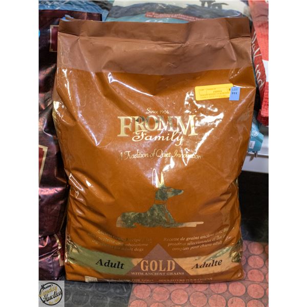 BAILIFF SEIZED: 15LB FROMM FAMILY ADULT GOLD DRY