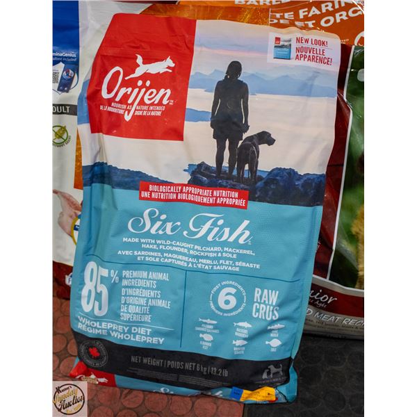 BAILIFF SEIZED: 13.2LB ORIJEN 6 FISH DRY DOGFOOD