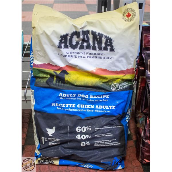 BAILIFF SEIZED: 25LB ACANA ADULT DOG RECIPE DRY