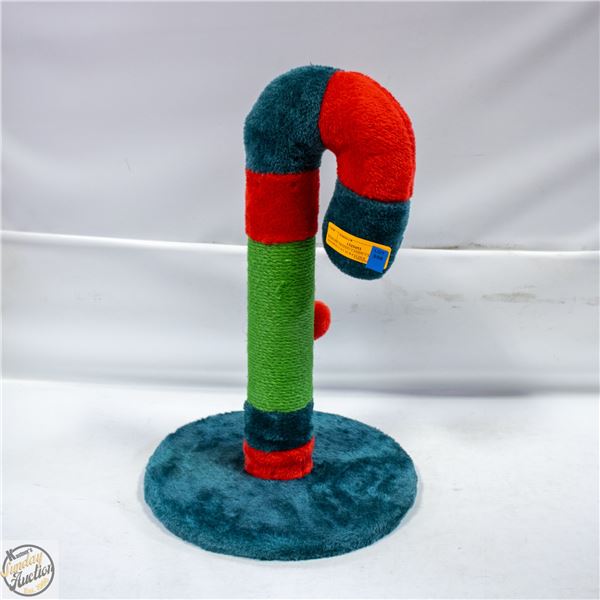 BAILIFF SEIZED: CANDY CANE SHAPED CAT SCRATCHER