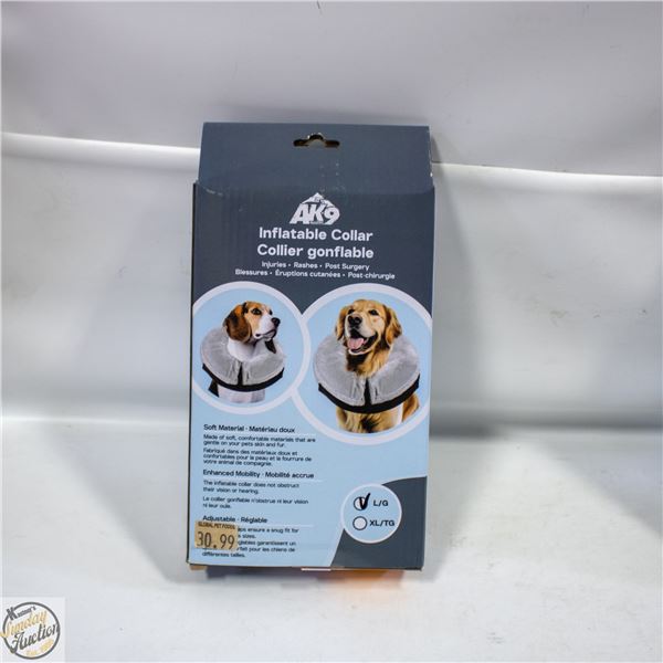 BAILIFF SEIZED: AK9 INFLATABLE COLLAR SIZZE LARGE
