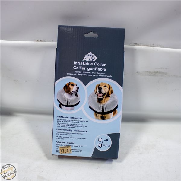 BAILIFF SEIZED: AK9 INFLATABLE COLLAR SIZE X-LARGE