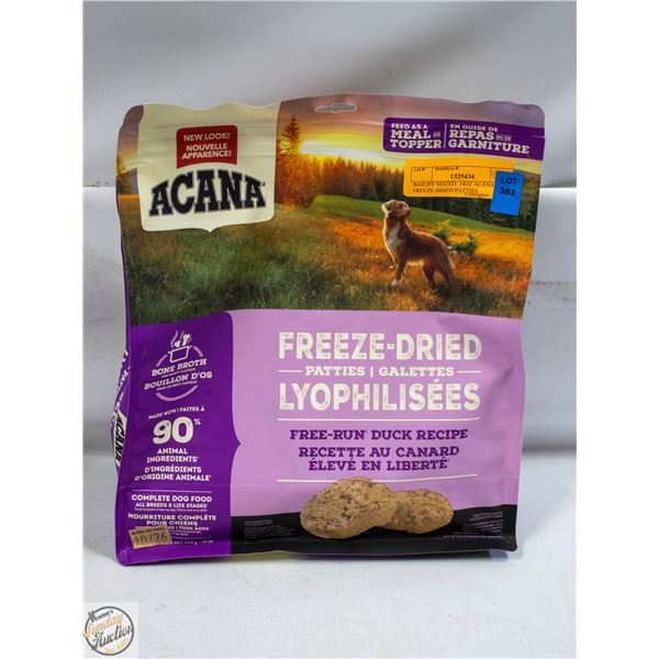BAILIFF SEIZED: 14OZ ACANA FREEZE-DRIED PATTIES