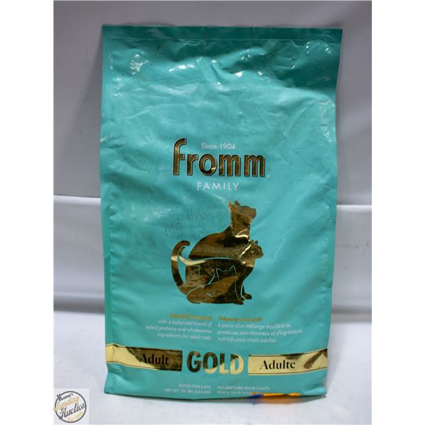 BAILIFF SEIZED: 10LB FROMM FAMILY ADULT GOLD CAT