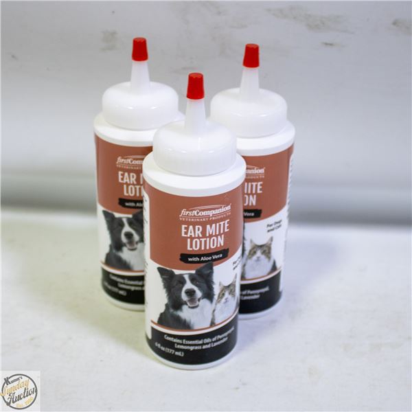 BAILIFF SEIZED: 3X FIRST COMPANION EAR MITE LOTION