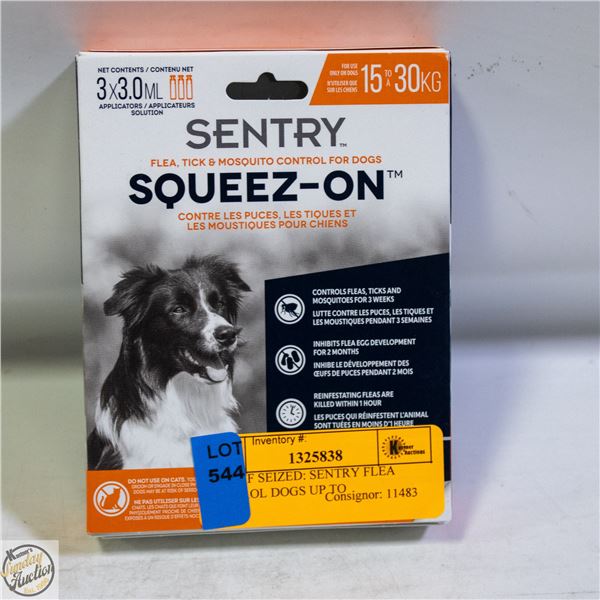 BAILIFF SEIZED: SENTRY FLEA CONTROL DOGS UP TO