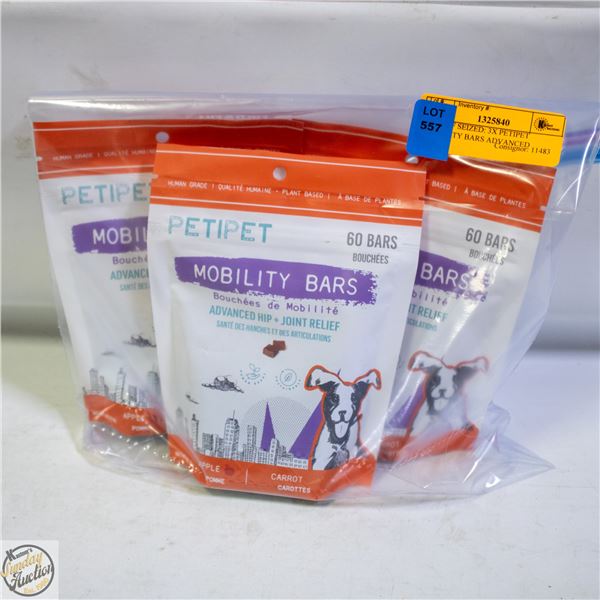 BAILIFF SEIZED: 3X PETIPET MOBILITY BARS ADVANCED