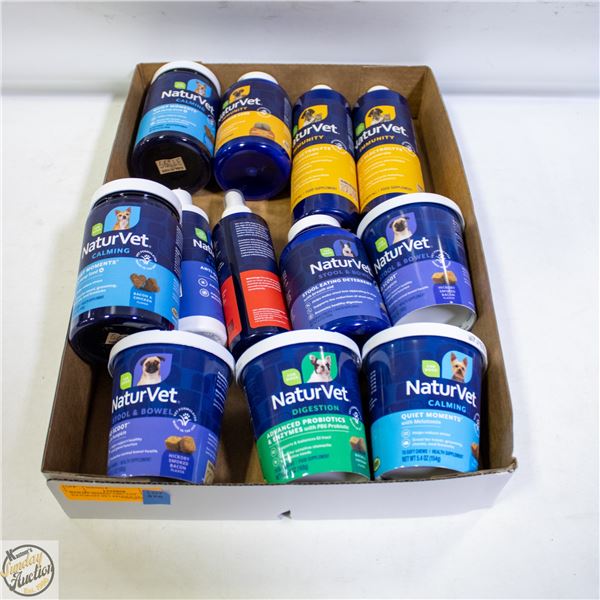 BAILIFF SEIZED: 12PC LOT NATURVET PET PRODUCTS
