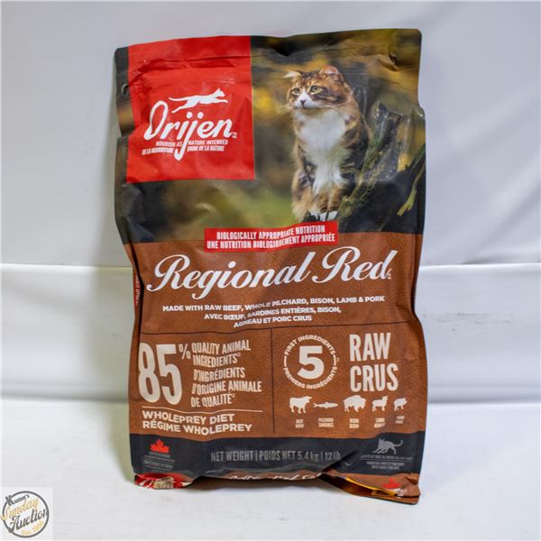 BAILIFF SEIZED: 12LB BAG ORIJEN REGIONAL RED DRY