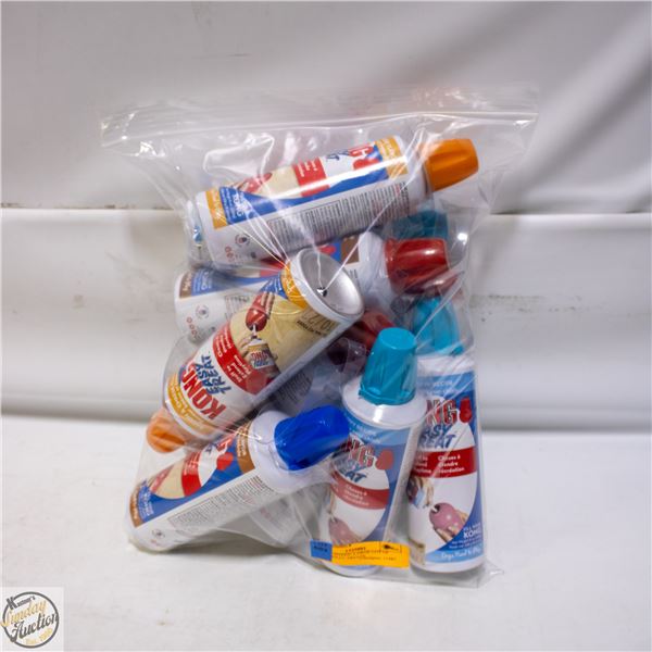 BAILIFF SEIZED: LARGE LOT OF KONG SPRAY TREATS
