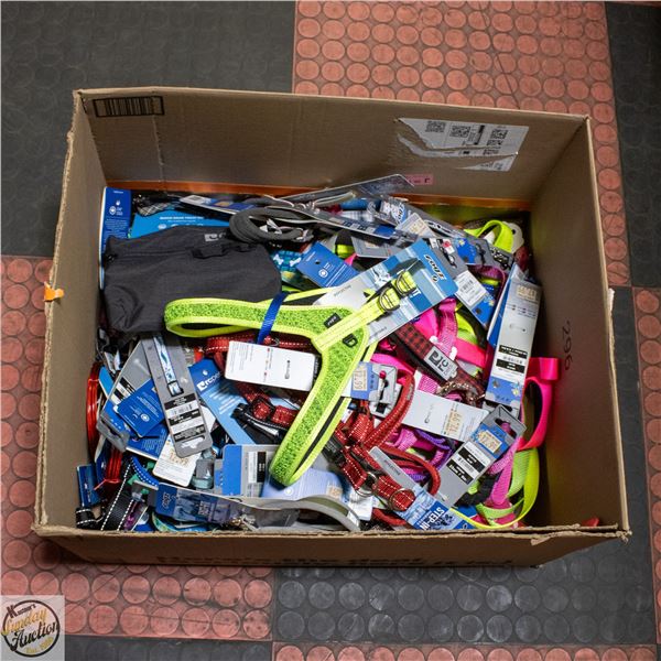 BAILIFF SEIZED: LARGE BOX OF COLLARS & LEADS