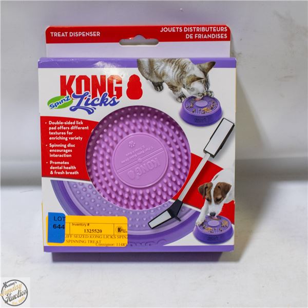 BAILIFF SEIZED:KONG LICKS SPINZ CAT SPINNING TREAT