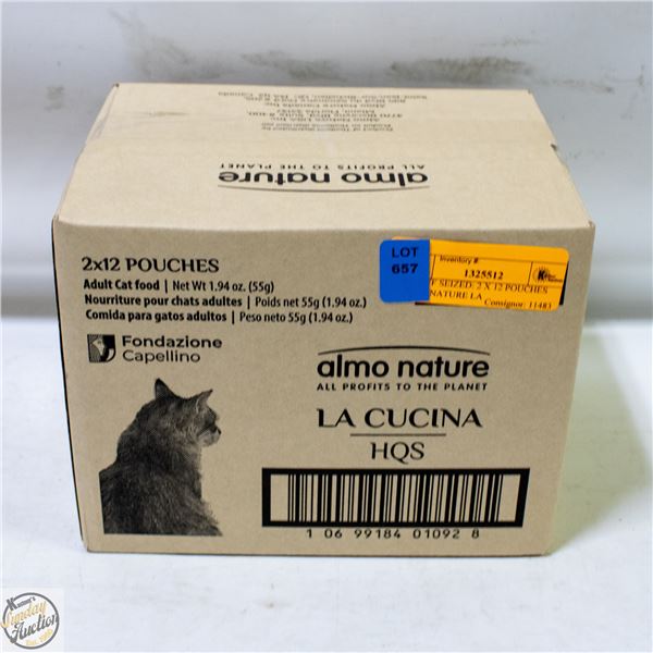 BAILIFF SEIZED: 2 X 12 POUCHES ALMO NATURE LA