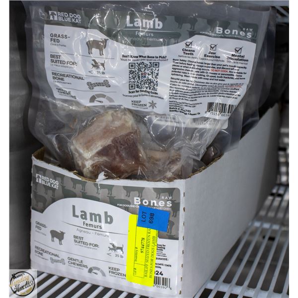 BAILIFF SEIZED FROZEN RAW BONES FOR DOGS LAMB