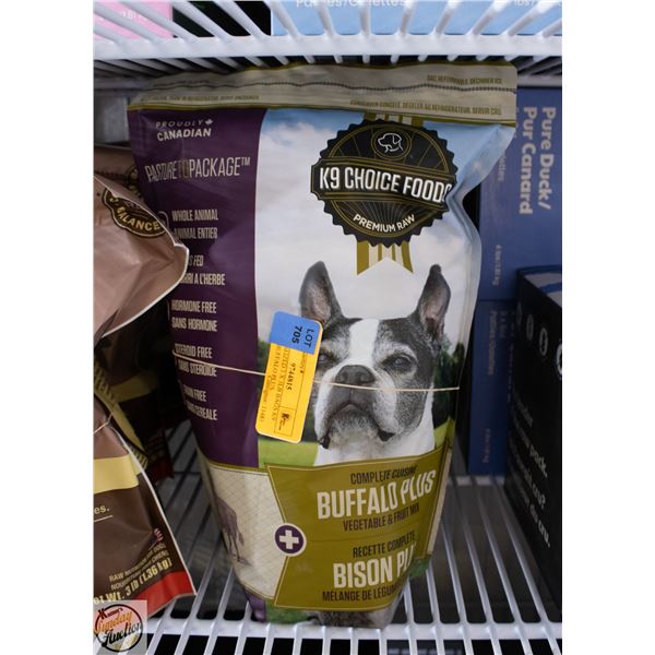 BAILIFF SEIZED 3 X 3LB BAGS K9 CHOICE BUFFALO PLUS
