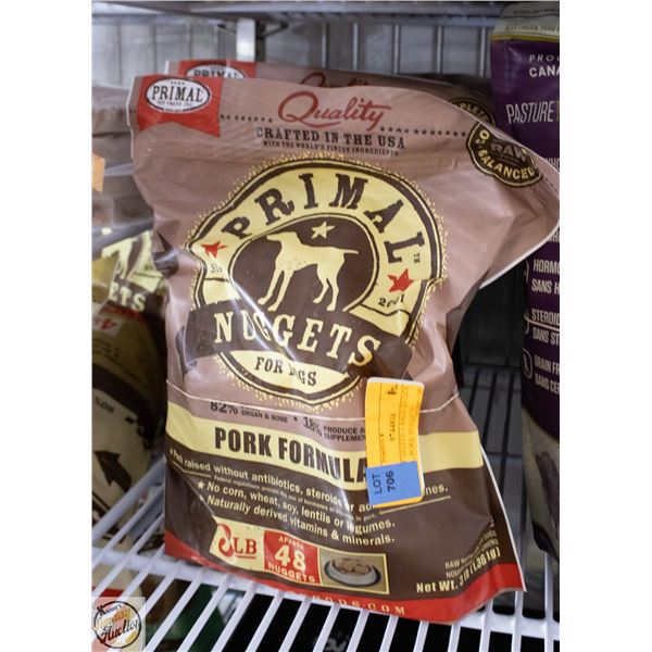 BAILIFF SEIZED 3 BAGS 3LB EACH PRIMAL PORK NUGGETS