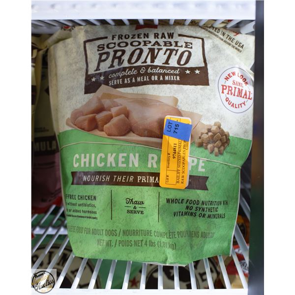 BAILIFF SEIZED PRIMAL FROZEN RAW SCOOPABLES PRONTO