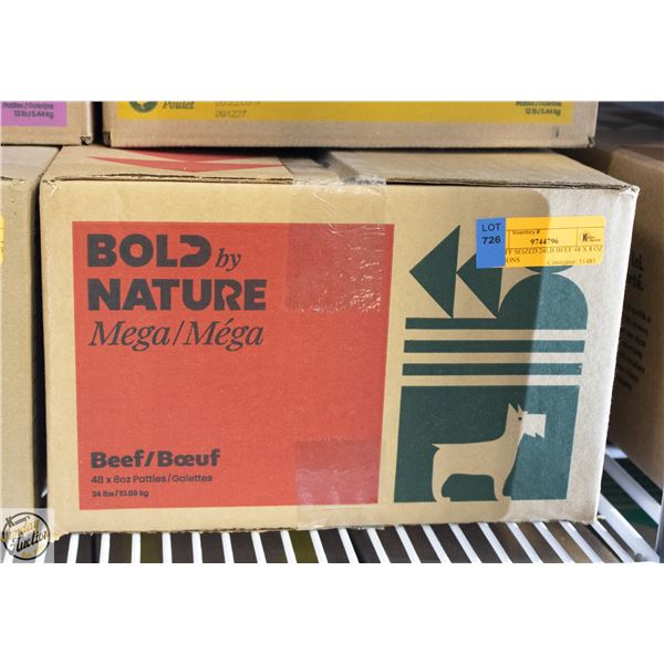 BAILIFF SEIZED 24LB BEEF 48 X 8 OZ PORTIONS