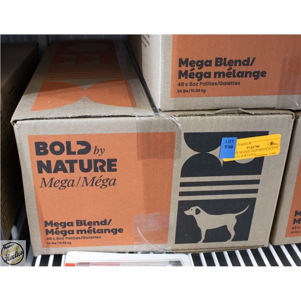 BAILIFF SEIZED 24LB MEGA BLEND 48 X 8 OZ PORTIONS